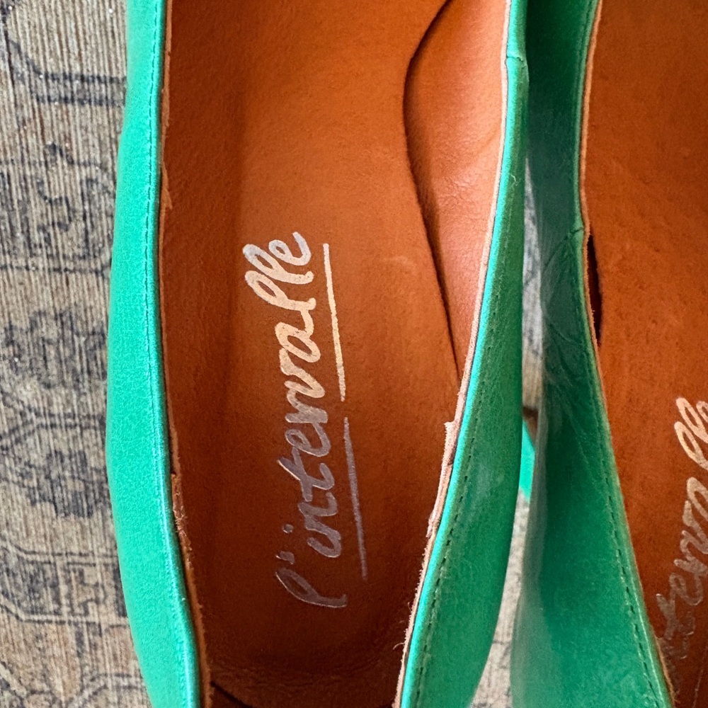 L’intervalle Green leather Women's Heels - Picture 5 of 6